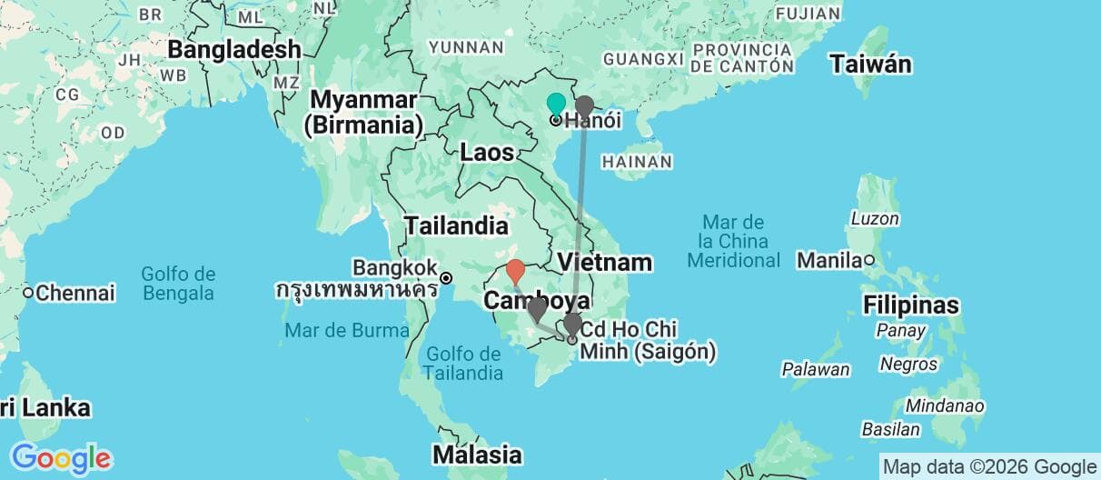 Mapa del viaje