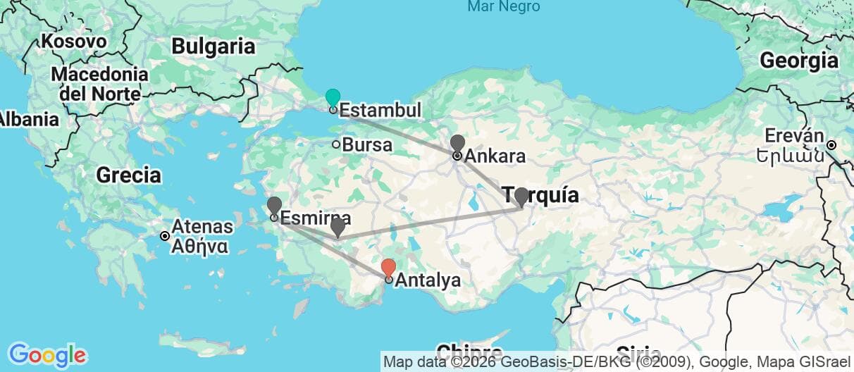 Mapa del viaje