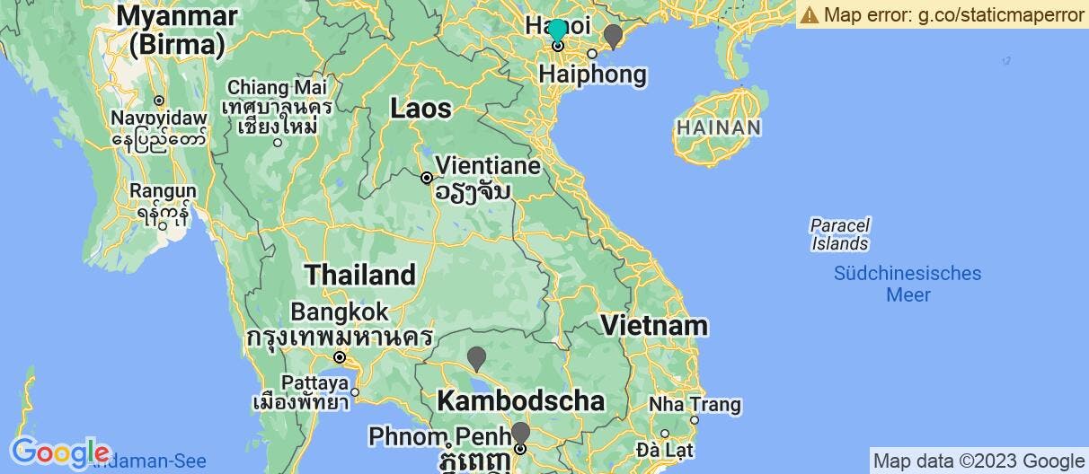 Map of Von der Halong-Bucht nach Angkor Wat