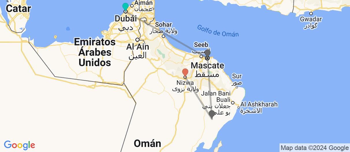 Map of Ciudades y dunas: Emiratos y Omán