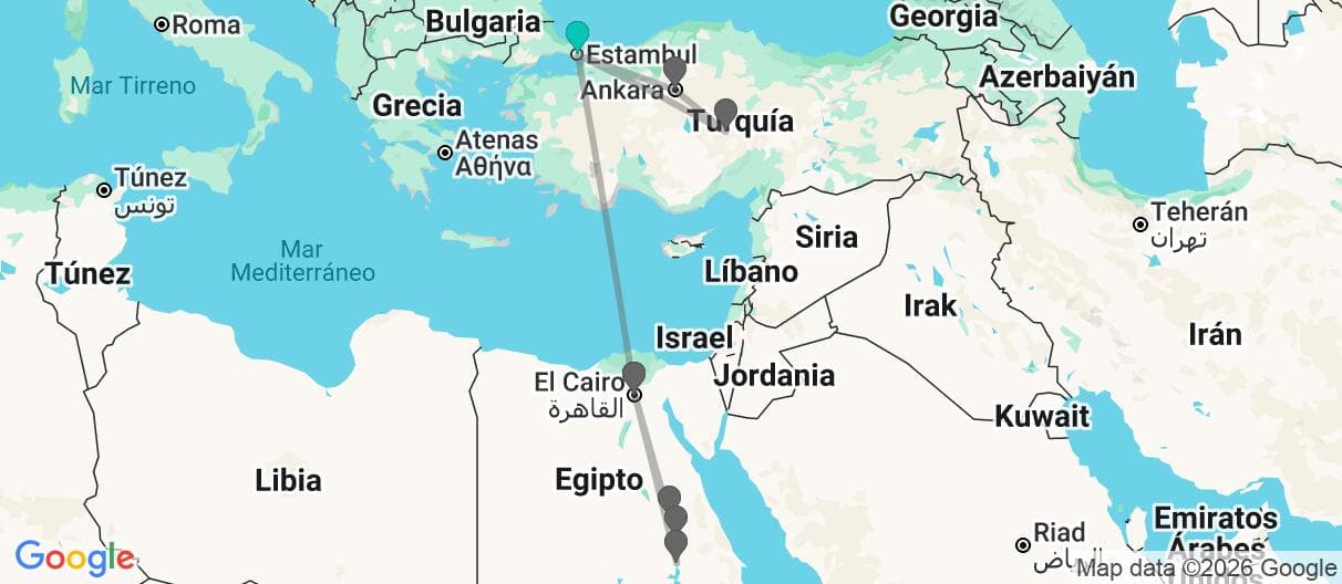 Mapa del viaje