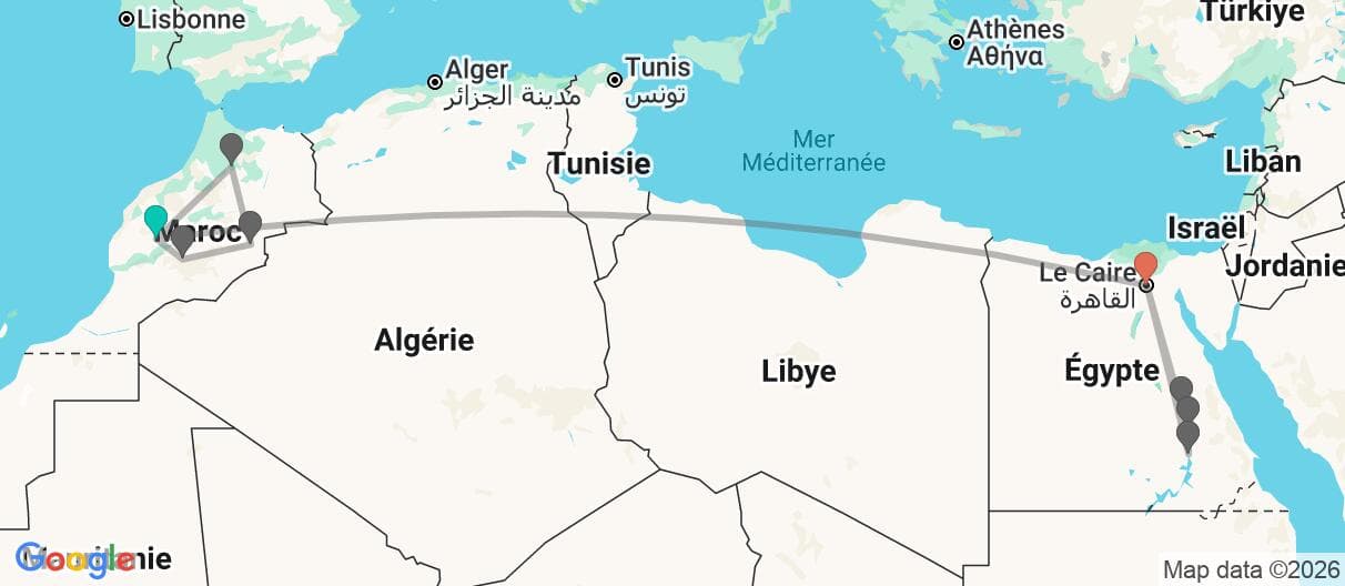 Carte du voyage