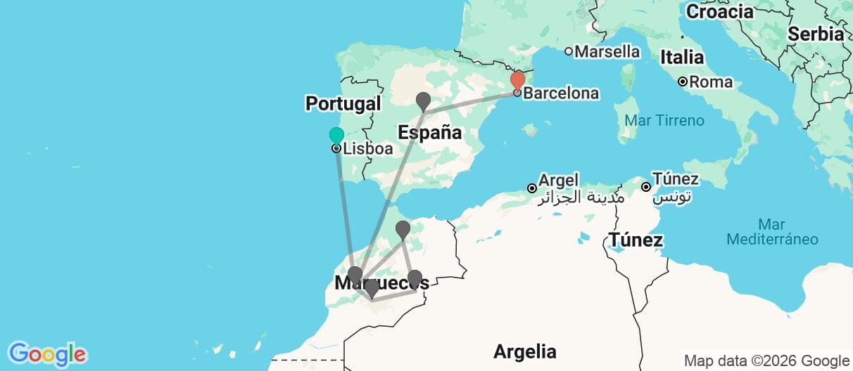 Mapa del viaje