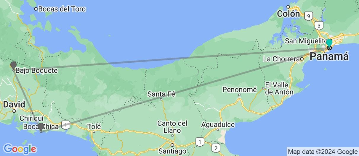 Map of Panamá 360: una aventura tropical