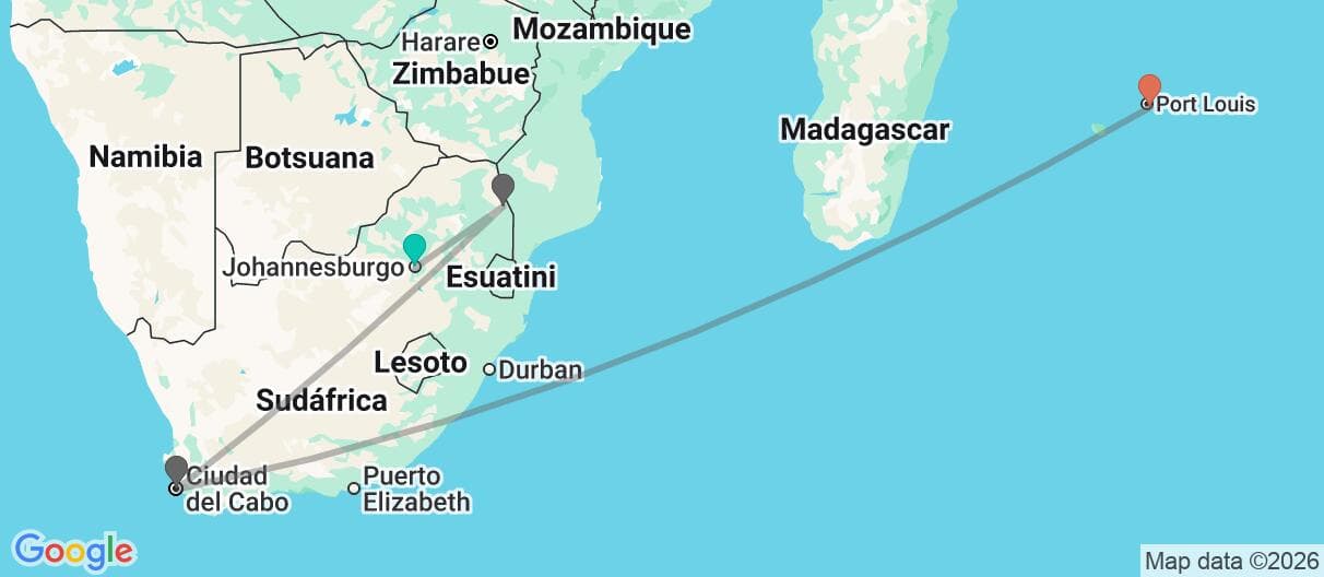 Mapa del viaje