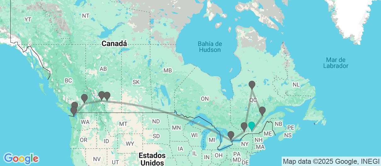 Mapa del viaje