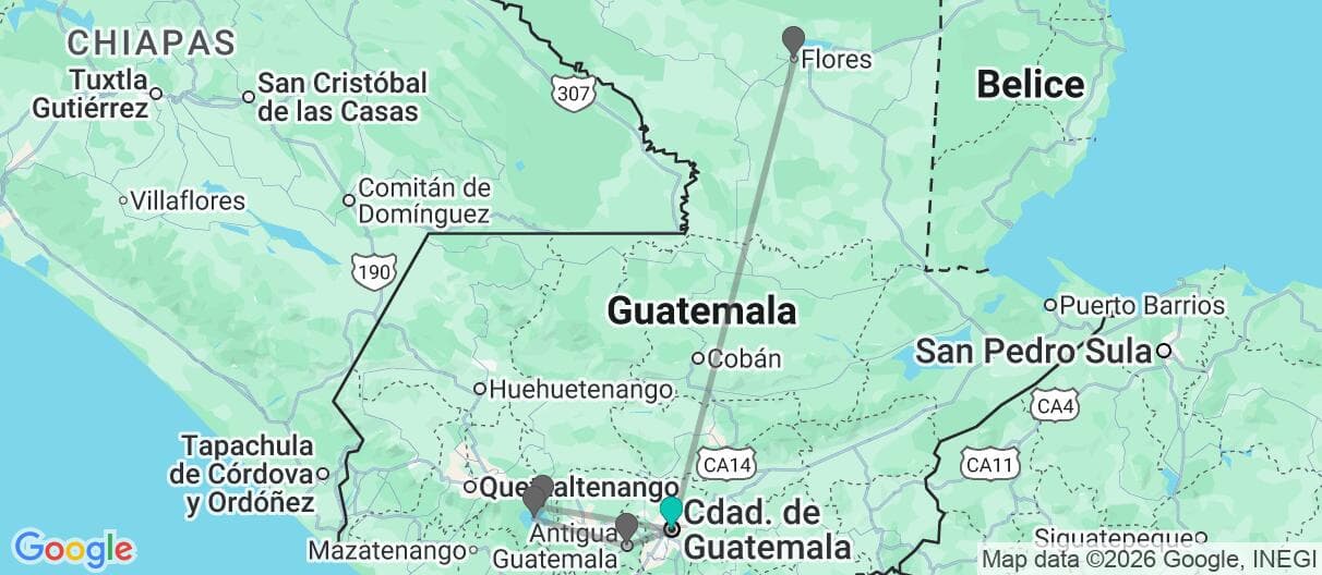Mapa del viaje