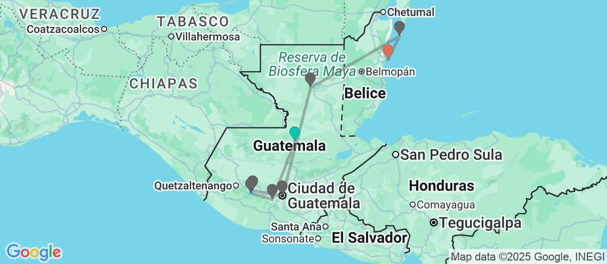 Mapa del viaje