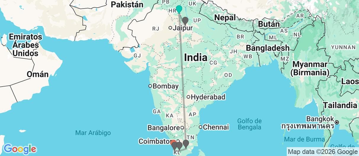 Mapa del viaje