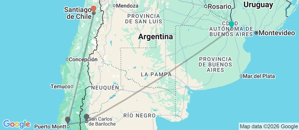 Mapa del viaje