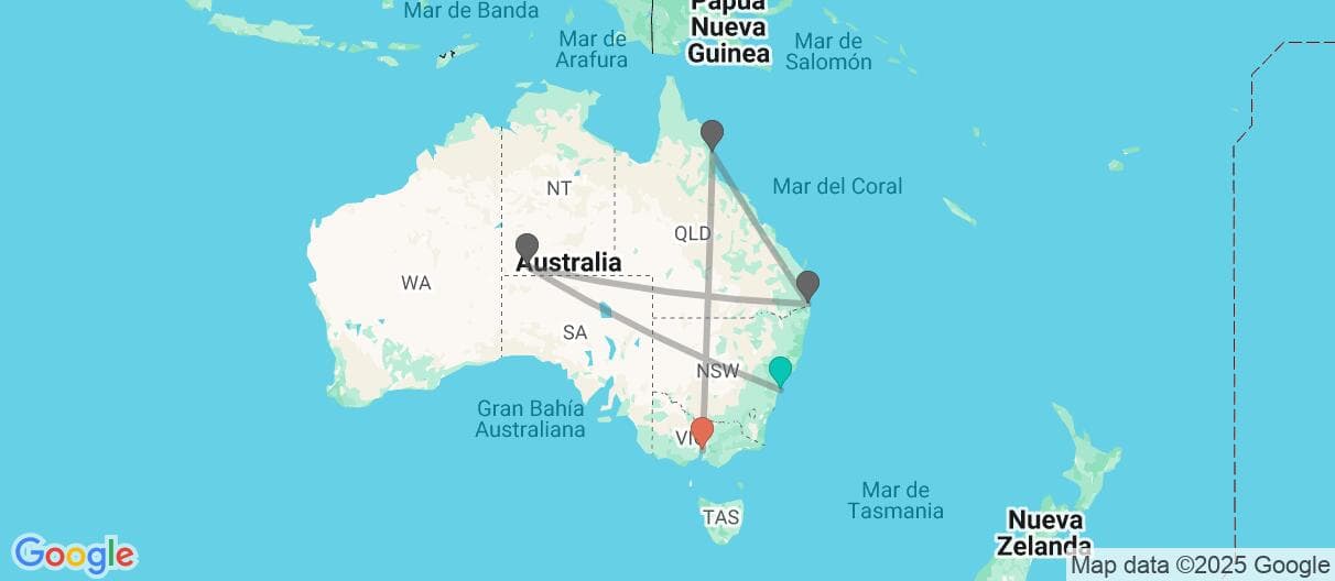 Mapa del viaje