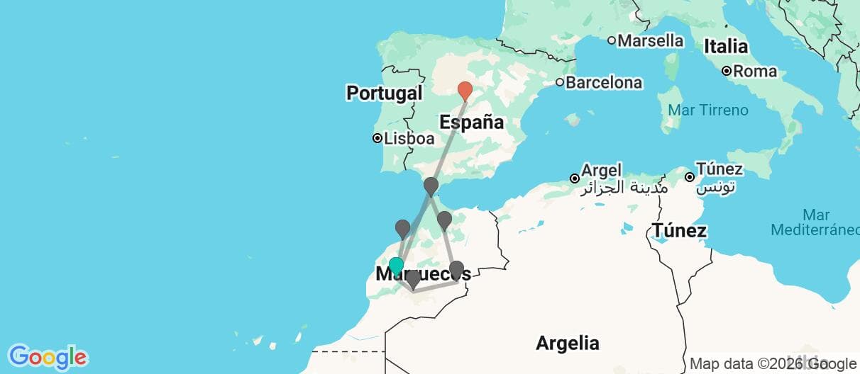 Mapa del viaje