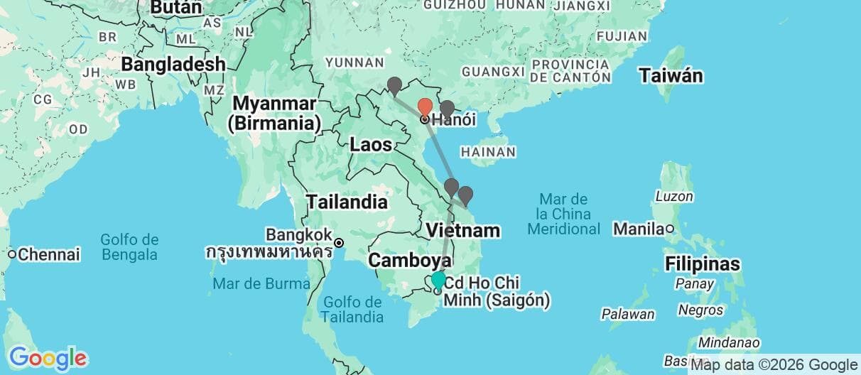 Mapa del viaje