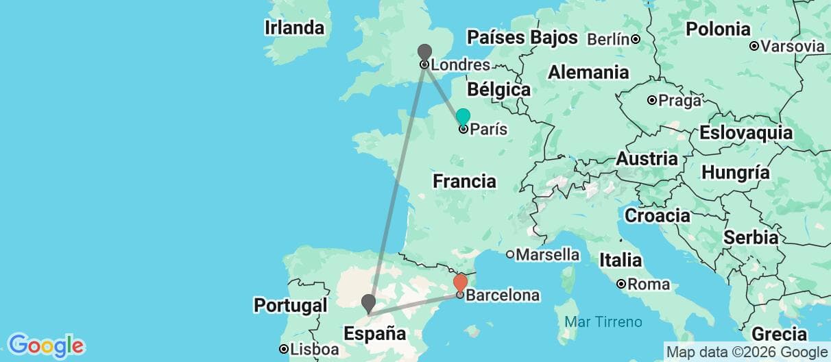 Mapa del viaje