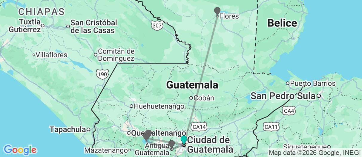 Mapa del viaje