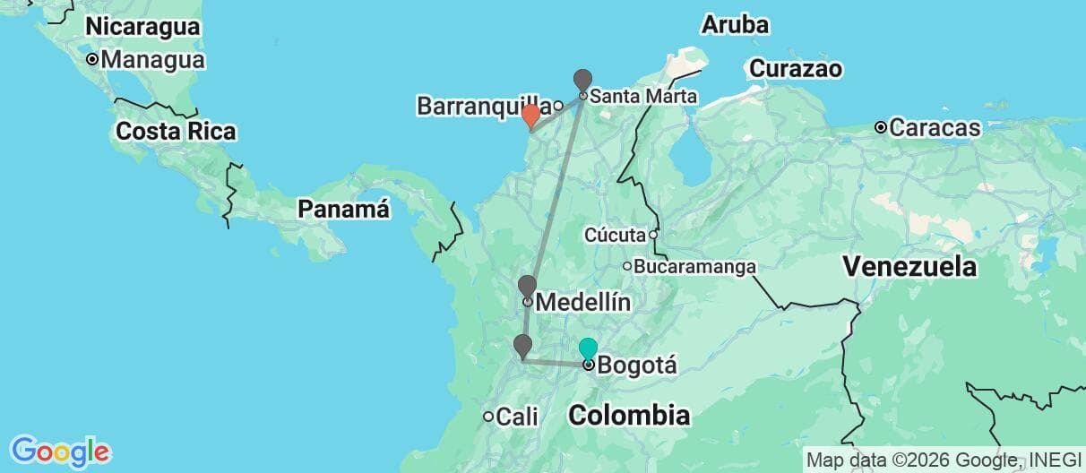 Mapa del viaje