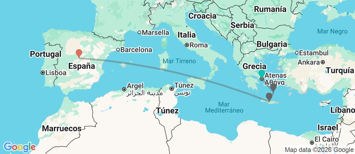 Mapa del viaje