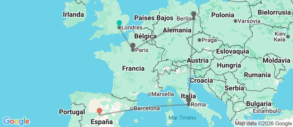 Mapa del viaje