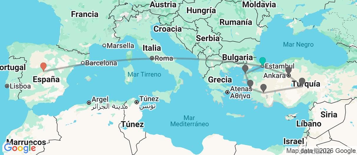 Mapa del viaje