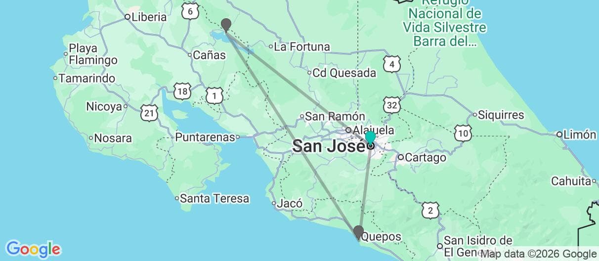 Mapa del viaje