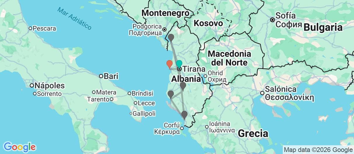 Mapa del viaje