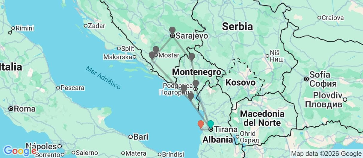 Mapa del viaje