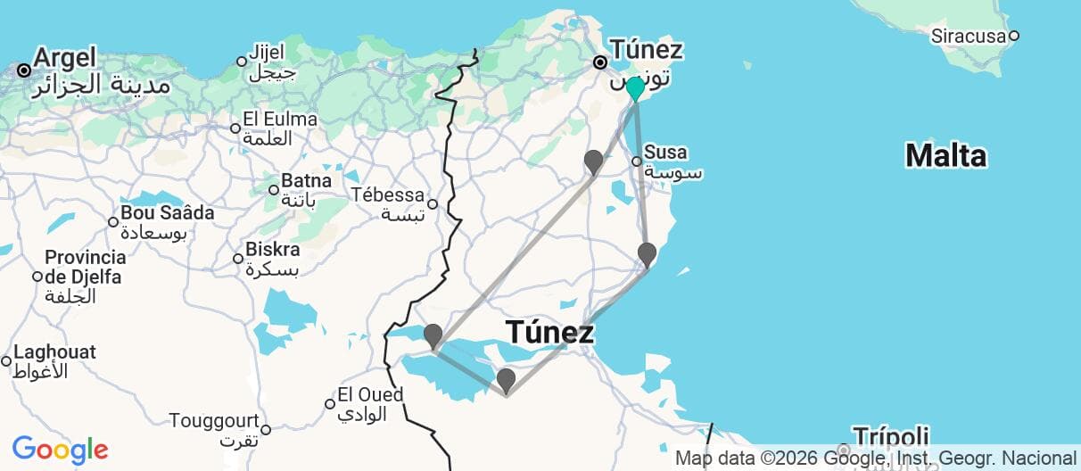 Mapa del viaje