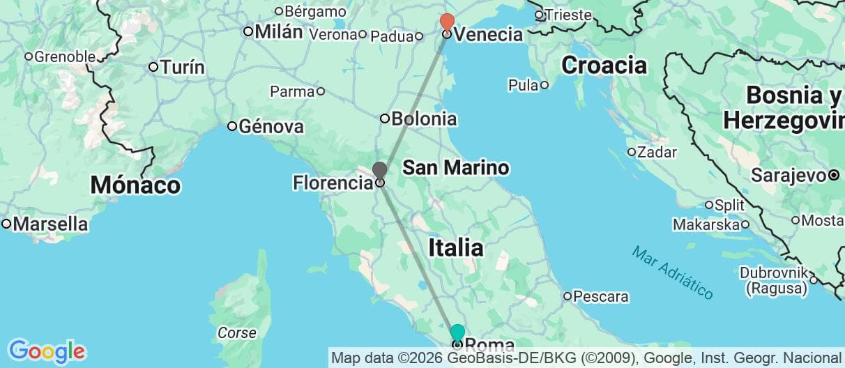 Mapa del viaje