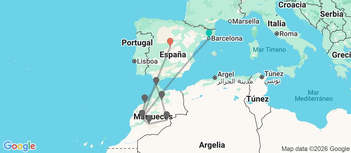 Mapa del viaje