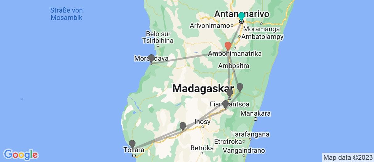 Map of Traumhaftes Naturparadies Madagaskar
