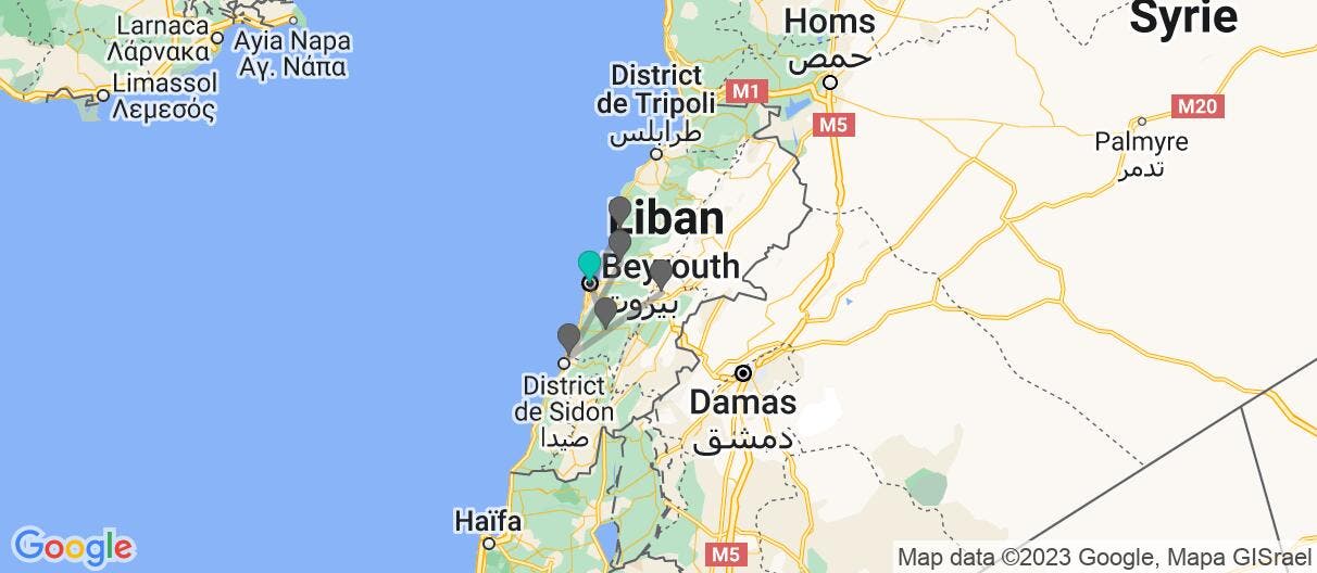 Map of À la découverte du Liban