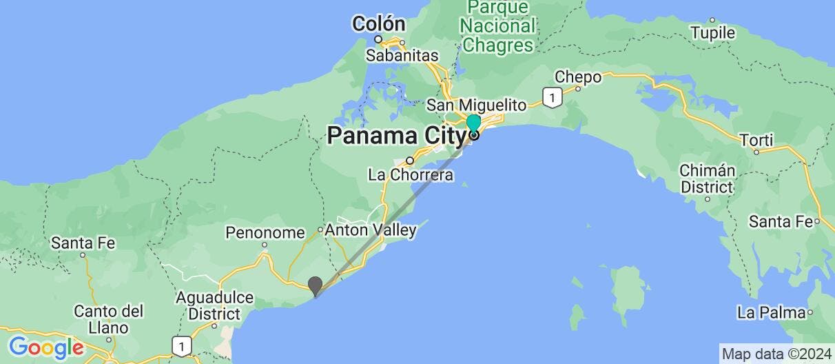 Map of Panama City & All-Inclusive Playa Blanca