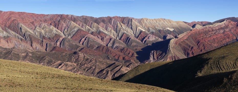 Colourful valley of Quebrada de Humahuaca de 4 colores