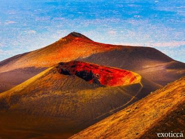 volcan etna al atardecer