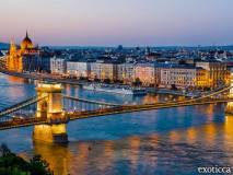 puente de budapest atardecer