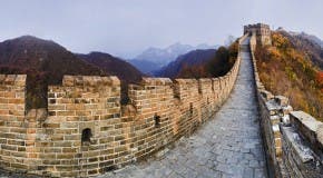 muralla china con visión panorámica