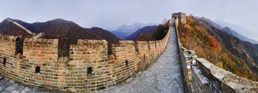 muralla china con visión panorámica