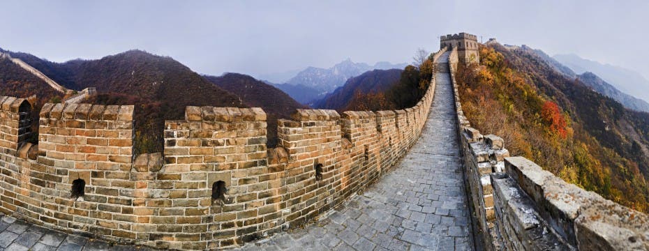 muralla china con visión panorámica