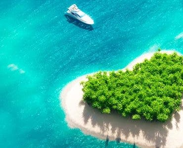 isla romántica para San Valentín