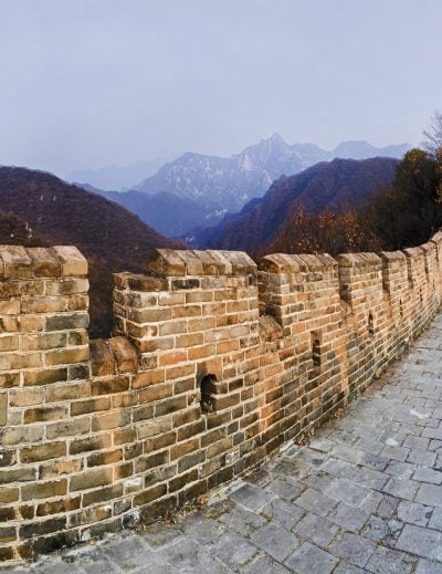muralla china con visión panorámica