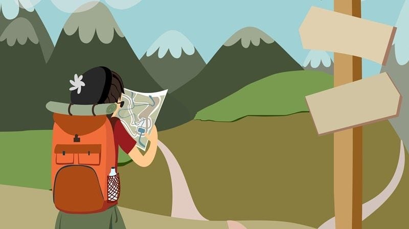 viajar solo ilustración