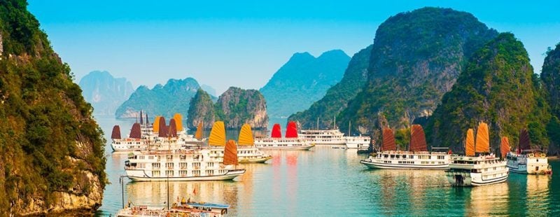 barcos típicos de Vietnam