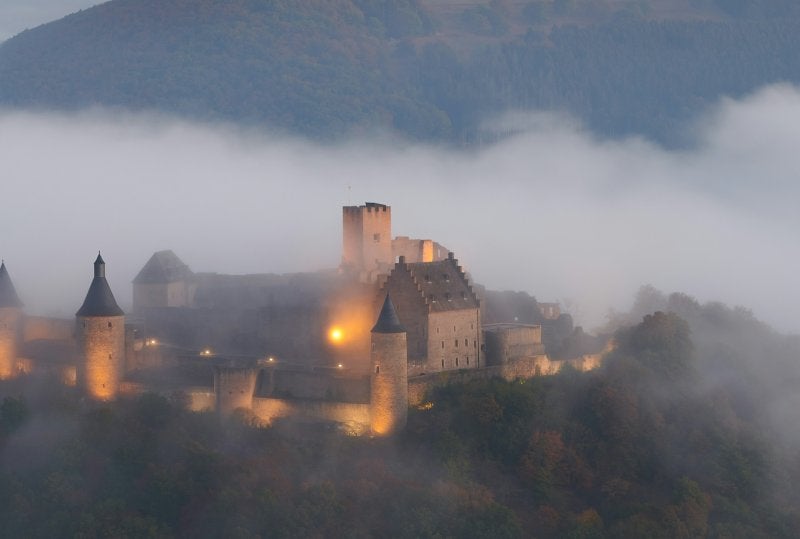 Bourscheid castle in the north of Luxembourg