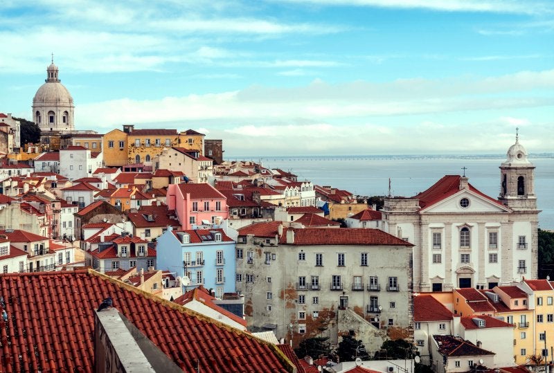 Portugal, Lisbon, view of Alfama neighborhood
