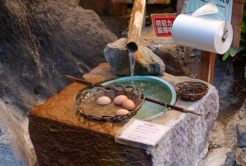eggs, onsen tamago, cooking, traditional, hot, japanese, japan, onsen, hot spring, slow cooked, water, nature, soft boiled egg, poach, poached, shibu onsen, nagano, brown cooking, brown egg, brown eggs