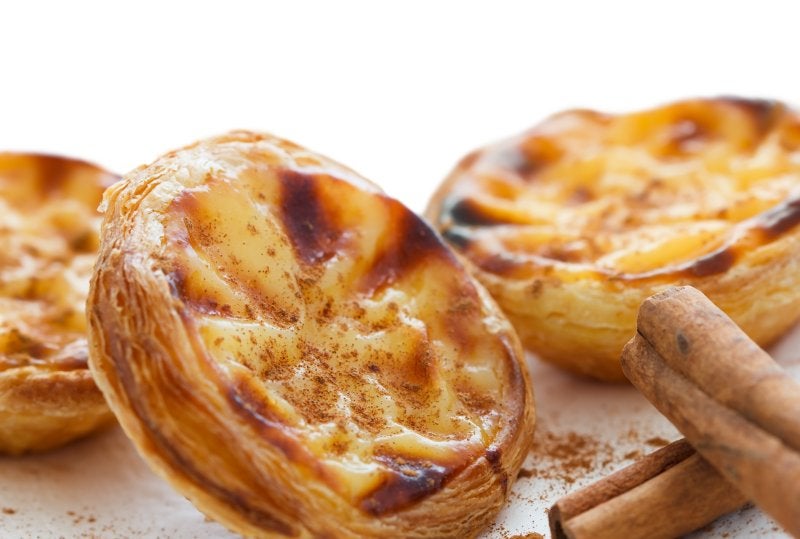 Traditional portuguese cakes pasteis de nata
