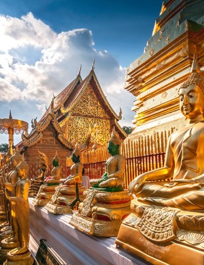 Golden Buddhas in Chiang Mai