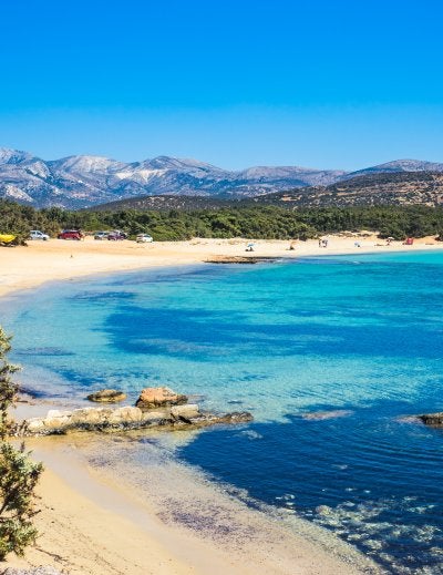 Aliko beach on Naxos island, Cyclades in Greece