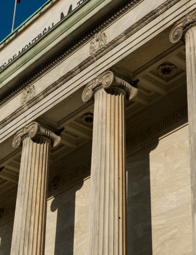 Low angle view of Montreal Museum of Fine Arts, Montreal, Quebec, Canada