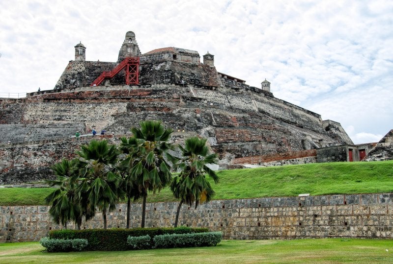 Castillo de San Felipe de Barajas, Cartagena, bottom-up view
